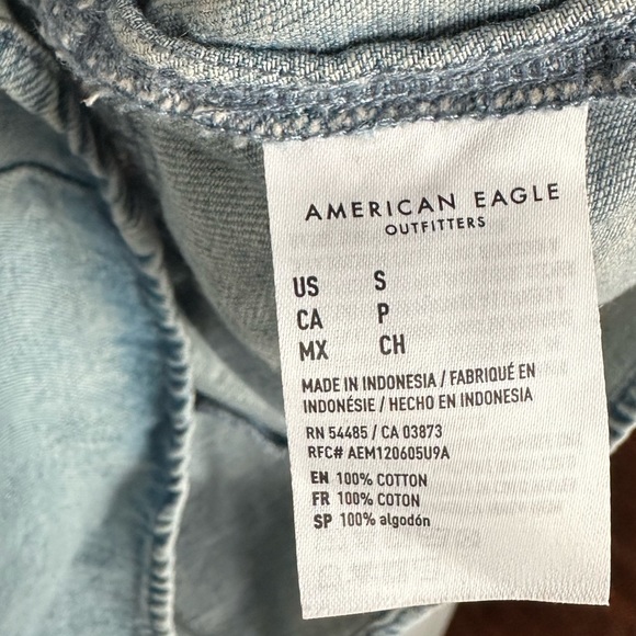 American Eagle Denim Romper. Size Small. - Picture 6 of 6
